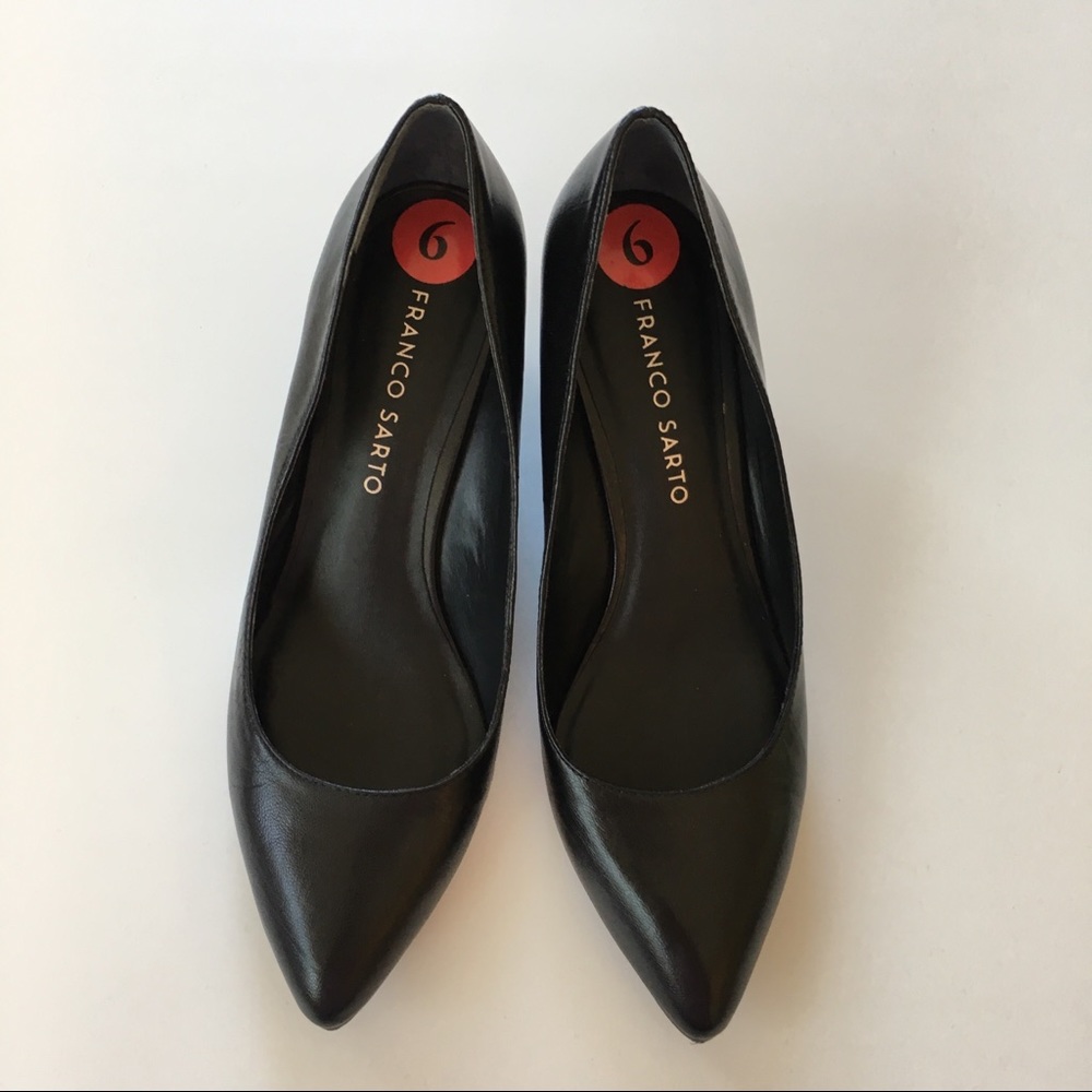 Franco Sarto Black Wedge Heels